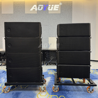 Système de sonorisation professionnel en plastique pour extérieur, double enceinte active Line Array de 10 pouces, amplificateur intégré, contrôle DSP embarqué