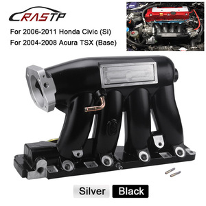 ท่อร่วมไอดีฮอนด้า 16.7 424 มม. อลูมิเนียม สีดำเงิน สำหรับ Civic Si K20Z FN2 ปี 2006-2011 - Product Image 3