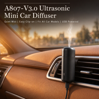 Diffuseur d'huiles essentielles sans eau SCENTA à ultrasons pour voiture, type C, diffuseur d'arômes, purificateur d'air, diffuseur de parfum, certifié CE, clip pour grille d'aération de voiture