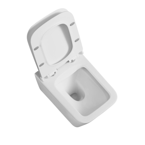 Inodoro de cerámica personalizado con sifón en P, montado en la pared, fácil de limpiar, para baños de lujo - Product Image 2