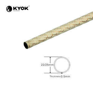 Estilo <span class=keywords><strong>de</strong></span> moda ventana cortina tubo hoja en forma <span class=keywords><strong>de</strong></span> cobre techo <span class=keywords><strong>remates</strong></span> anti latón cortina poste soportes para decoración <span class=keywords><strong>de</strong></span> interiores - Product Image 5