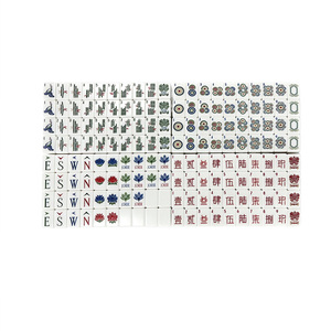 Fichas de Mahjong Americanas Azules Perladas, Juego de Mahjong Acrílico de 160 Piezas, Acabado Perlado Hecho a Mano, Ideal para Viajar - Product Image 2