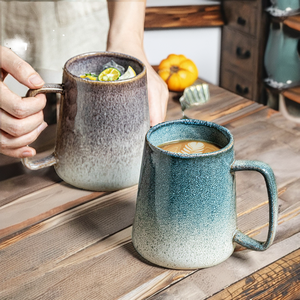 Taza de Café de Cerámica Retro Hecha a Mano, Nueva y Creativa, con Diseño de Corazón, Esmaltada y Reactiva, Apta para Alimentos y Microondas, Venta al Por Mayor - Product Image 2