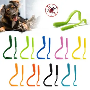 Goedkope Prijs 9 Kleuren Pet Plastic Tick Removal Pincet Flea Clip