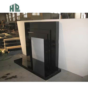 Cheminée en pierre de granit noir d'intérieur de style occidental avec la belle cheminée de conception - Product Image 3