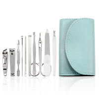 Kit d'outils professionnels portables en acier au carbone 10-en-1 pour manucure et pédicure, coupe-ongles, emballage personnalisé, vente en gros