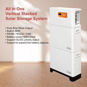 Sistema de almacenamiento solar apilado vertical todo en uno personalizado con <span class=keywords><strong>inversor</strong></span> de batería de litio para el sistema de almacenamiento de energía doméstico EU 230V - Product Image 3