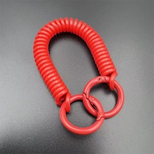Porte-clés spirale rétractable antivol avec cordon extensible de sécurité et mousqueton métallique pour clés - Product Image 6
