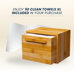 Clean Skin Club - Dispensador de Toallas de Madera con Cajón, Diseño Moderno para Almacenamiento de Toallas XL - Product Image 3