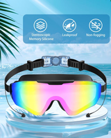 Lunettes de natation professionnelles personnalisées pour adultes et enfants, avec revêtement, étanches et anti-UV, vente en gros