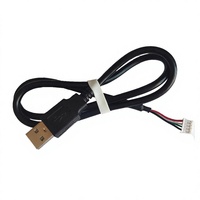 Cable Adaptador Serial USB TTL Negro, Conector Hembra de 4 Pines, Espaciado 2.0, Señal TX/RX para Instalación de Equipos USB