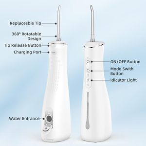 300ml Ipx7 Mini Air Travel Power Flossers USB Pick Limpieza de dientes Irrigador oral portátil eléctrico Inalámbrico Dental Water Flosser - Product Image 2