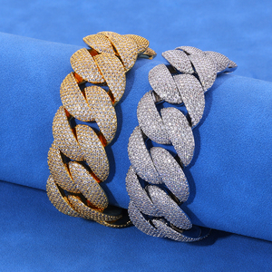 Pulsera de Cadena Cubana Mlluki Hip Hop Personalizada de 24 mm con Cubos de Azúcar, Plata de Ley S925 y Moissanita, Accesorio de Joyería para Hombre - Product Image 5