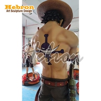 Figurines d'action en résine de haute qualité grandeur nature One Piece Zoro Luffy Ace, sculpture, figurine One Piece, statue, décoration d'intérieur