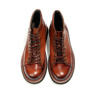 Botas de Tobillo G5-2 de Cuero Genuino con Punta Redonda y Cordones, Botas Estilo Martin con Suela de Goma Resistente a la Abrasión, Moda Casual para Hombre - Product Image 2