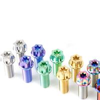 Vis en titane Gr5 anodisé à tête hexagonale Torx à 12 points avec bride M5 M6 M8 M10 M12 M14
