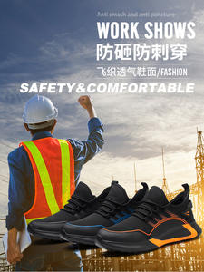 Zapatos de Seguridad Deportivos de Cuero Genuino para Hombre, de Lujo, para Oficina y Construcción/Fábrica, con Plantilla de Malla Invernal Antideslizante, Color Negro, 2025 - Product Image 6