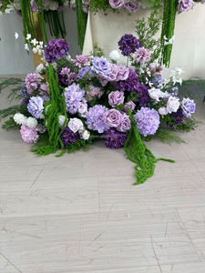 Set di Archi di Fiori Artificiali di Lusso in <span class=keywords><strong>Viola</strong></span>, Rosa e Bianco, Sfondo per Cerimonie Nuziali, Decorazione per Eventi con Fogliame Verde - Product Image 6