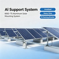 Système de montage solaire H2 Solar en aluminium 6063-T5 anodisé, support de fixation robuste pour panneaux photovoltaïques, pour projets au sol et sur toiture