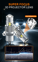 Faros LED ZIGOCAR de Alto Rendimiento Z30, 60W, 1320lux, 6000K, Haz de Luz Perfecto, Plug and Play, Bombillas de Repuesto