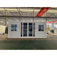 Maison conteneur pliable personnalisée de 20 pieds, résistante au vent, durable, écologique, imperméable, kit de maisonnette facile à assembler pour l'habitation des adultes