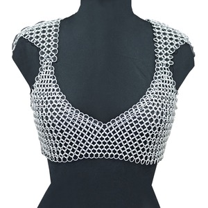 Handmade Aluminium <b>chainmail</b> <b>Top</b> 10mm Butted Ring Aluminum <b>Chainmail</b> <b>Top</b> for Renaissance Fair Cosplay Costume Wholesale - Product Image 1