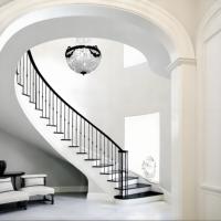 Rampe d'escalier en fer forgé pour duplex, anti-rouille, luxe, pour villa, intérieur