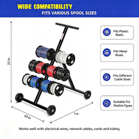 JH-Mech Distributeur de câbles métalliques sur roulettes, conception mobile à chariot, structure anti-basculement en A, conception multi-bobines à niveaux personnalisée