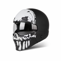Casque de moto intégral rétro Scorpion 3C DOT, personnalisé unisexe toutes saisons pour le tourisme
