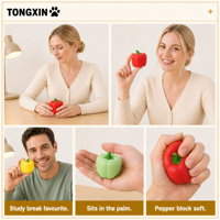 Jouet anti-stress en argile souple et croustillante en forme de poivron TONGXIN, Squishy Kawaii, Squishy mignon, Balle anti-stress, Boutique de balles anti-stress