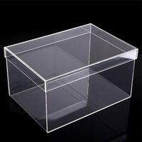 Caja de Exhibición Acrílica Transparente con Tapa Antipolvo, Organizador Rectangular de Lucite para Regalos, Maquillaje, Joyería, Perfumes y Figuras