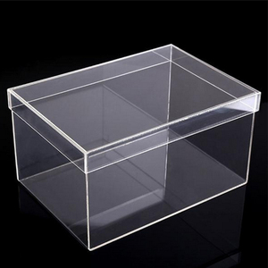 Scatola Espositiva in Acrilico Trasparente con Coperchio Antipolvere, Organizzatore Rettangolare in Lucite per Trucchi, Gioielli, Profumi, Statuette - Product Image 1