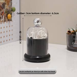 Boîte à cure-dents haut de gamme pour la maison et le salon, boîte de rangement créative pour cure-dents et fil dentaire, tube à fil dentaire, pot à cotons-tiges - Product Image 3