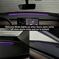 Kit d'éclairage ambiant RGB pour Tesla Model 3 Highland Model Y Juniper, éclairage LED pour console centrale, espace pour les pieds, dossier de siège, accessoires