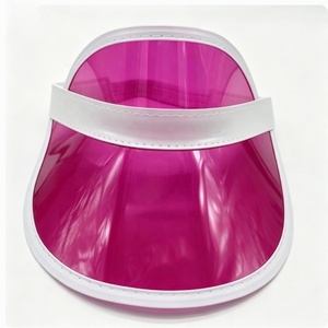 Casquette Pare-Soleil Transparente Rose Rétro en PVC – Style Années 90, Visière Vide pour Festivals, Raves et Mode Estivale - Product Image 2