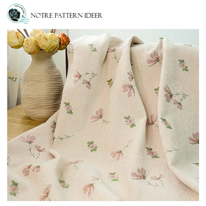 100% tessuto Jacquard in ciniglia multicolore di spessore poliestere per ragazze cappotti eleganti abiti eleganti <span class=keywords><strong>tende</strong></span> ispirate ai piccoli fiori - Product Image 4