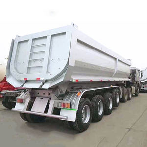 Trailer sampah hidrolik bentuk U untuk mesin cetak miring Dumper Tipping Semi Trailer Tipper dengan kualitas tinggi - Product Image 3