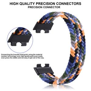 Pulsera de repuesto transpirable deportiva para <span class=keywords><strong>Huawei</strong></span> Band 8 9 Solo, correa de reloj elástica trenzada de nailon - Product Image 3