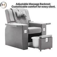 Fauteuil de réparation des pieds portable en cuir Mason personnalisable et avancé avec dossier réglable pour massage et usage en salon de manucure