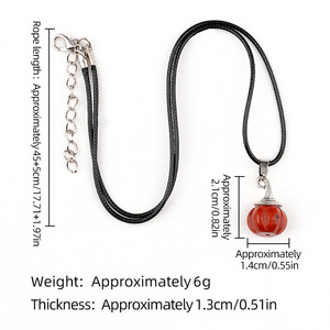 Amatista Calabaza Sombrero de bruja Colgante Halloween Fluorita Cuarzo Rosa Aventurina roja Piedra preciosa Brujería Joyería - Product Image 4