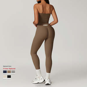 कस्टम उच्च गुणवत्ता वाले 5 पीस फिटनेस कपड़े स्पोर्ट्सवियर जिम लेगिंग सक्रिय खेल शॉर्ट्स महिला कसरत - Product Image 3