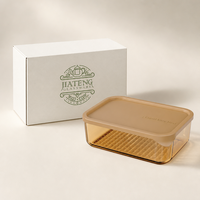 Boîte à lunch en verre hermétique 1800 ml avec couvercle en silicone, anti-fuite, qualité alimentaire, compatible micro-ondes, récipient de stockage alimentaire pour la cuisine