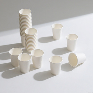 Gobelets <span class=keywords><strong>à</strong></span> café jetables en papier <span class=keywords><strong>à</strong></span> paroi simple <span class=keywords><strong>de</strong></span> 8/10/12/16 oz, gobelets pour boissons chaudes/froides, pour l'eau, le jus, le café ou le thé - Product Image 1