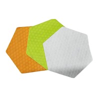 Surfboards Orange Blanc Vert Sans Cire Hexagonaux Tapis de Traction pour Planches de Surf en Silicone Caoutchouc Antidérapant
