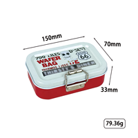 Boîte en étain rectangulaire 150*70*33mm, conteneur métallique pour biscuits, gâteaux, avec fermoir hermétique, vente en gros, logo personnalisé, emballage vide