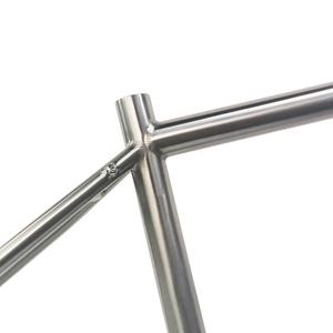 Cadre de vélo de route en titane 700C pour vélo de gravier, tube de direction conique, cadre de vélo en titane avec frein à disque - Product Image 4