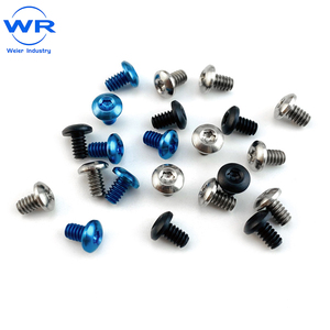 Tornillos de Cabeza Cilíndrica Métricos M2.5, Rosca Estándar, Fijaciones de Accionamiento Redondo, Azul, Negro, Plateado, para Montaje de Equipos - Product Image 1