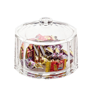 Hot selling liquid round acrylic container candy bulk containers with low price