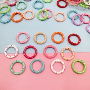 taodao Porte-clés de bagage coloré, peint à la main, avec effet de goutte d'huile et peinture au four à effet de ressort, accessoire DIY - Product Image 3
