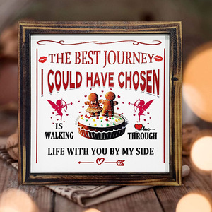 Valentine's Day wooden <b>photo</b> <b>frames</b> with slogans, decorative ornaments, party decorations, wall hangings, and other decorative - Product Image 2